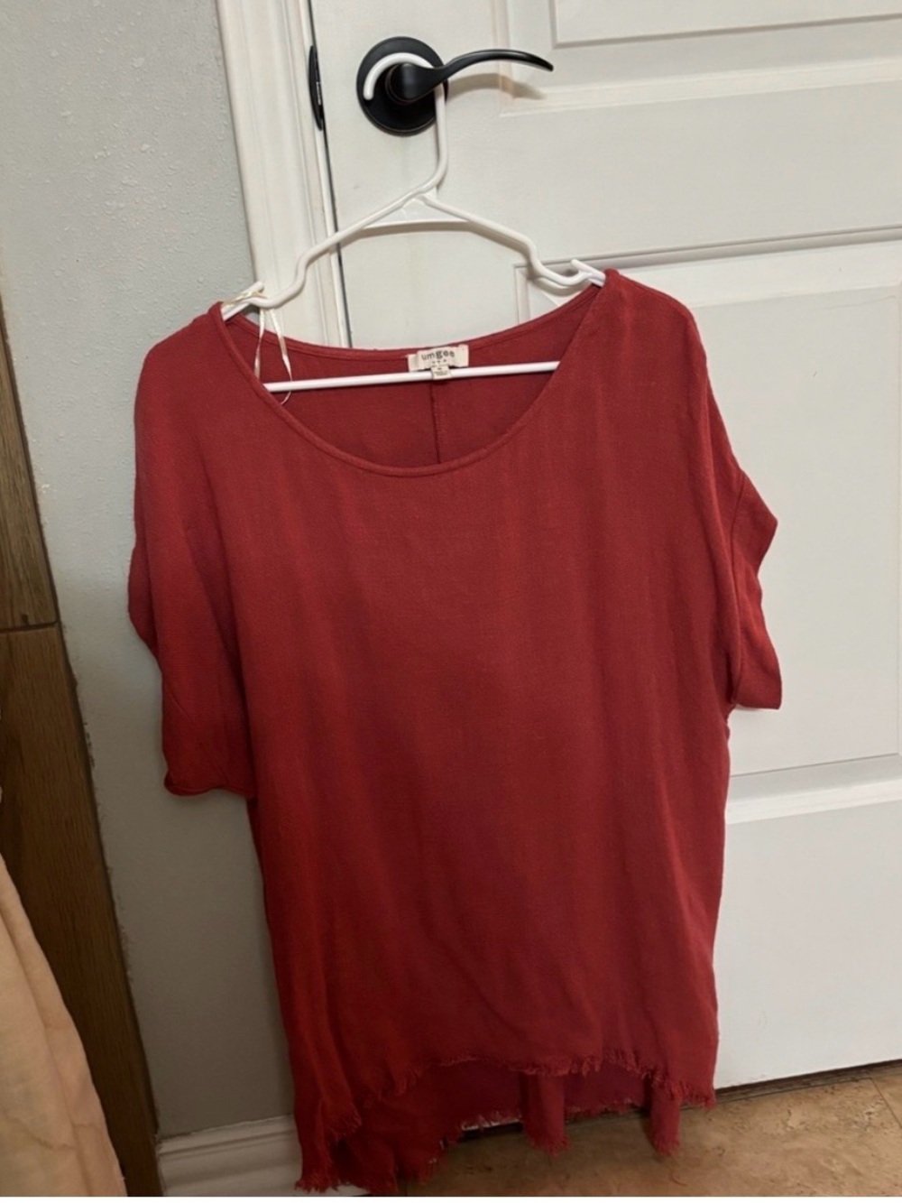 Umgee Women’s top 
Red clay/rust/brick colored